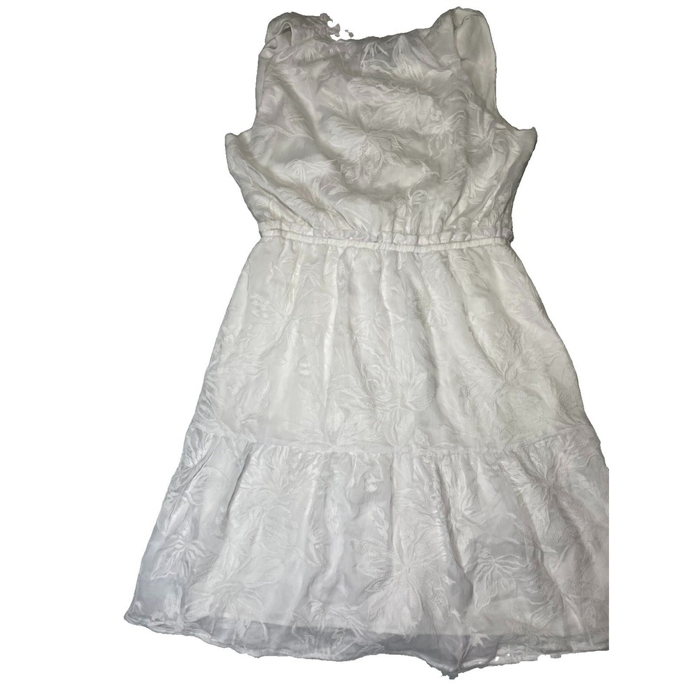 NWT White House Black Market WHBM Halter Sleeveless Dress White, Lined Size M - Picture 2 of 11